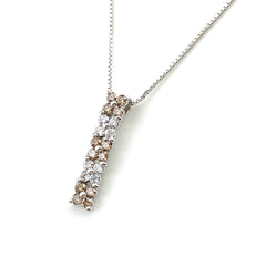 【在庫一掃】 メレダイヤ デザインネックレス WG ホワイトゴールド ペンダント ネックレス K18 WG ダイヤモンド レディース 【中古】nbjwl