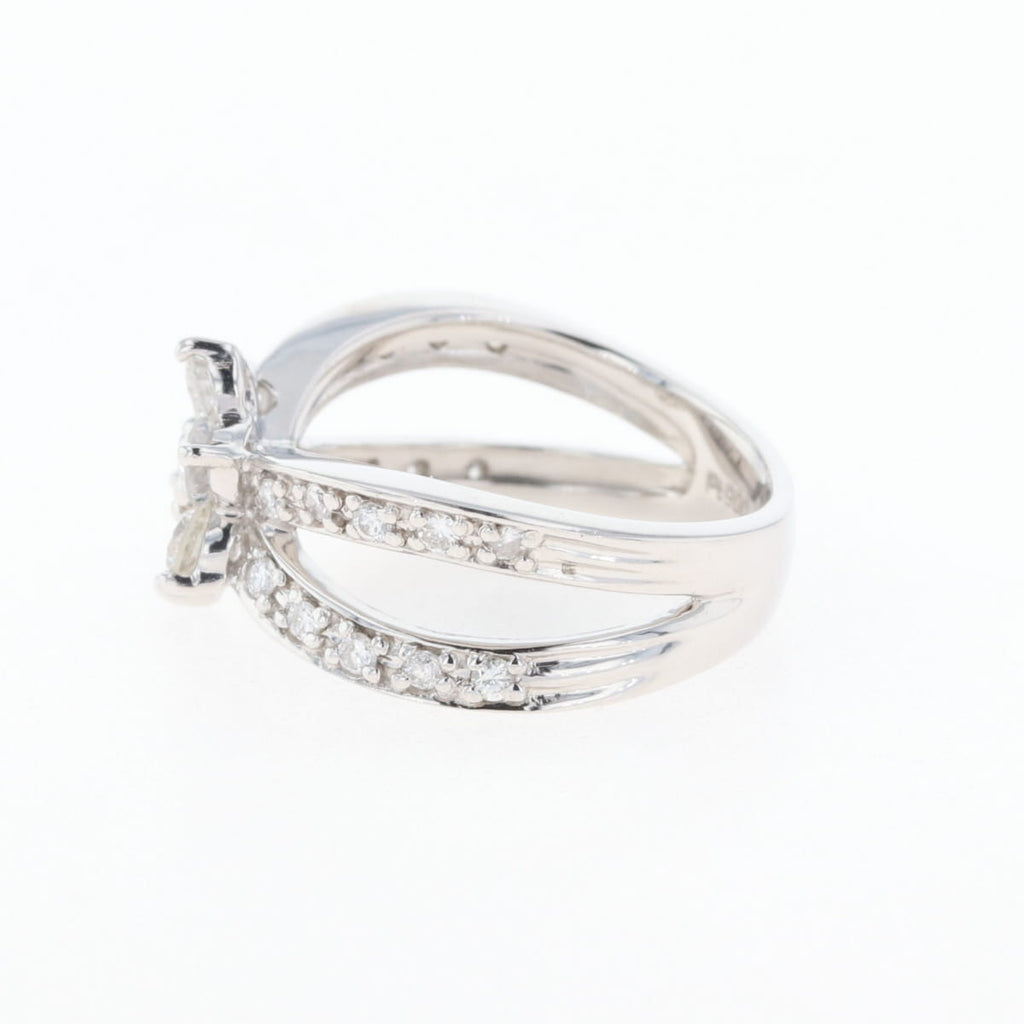 メレダイヤ デザインリング プラチナ 指輪 メレダイヤ リング 6.5号 Pt900 ダイヤモンド レディース 【中古】nbjwl