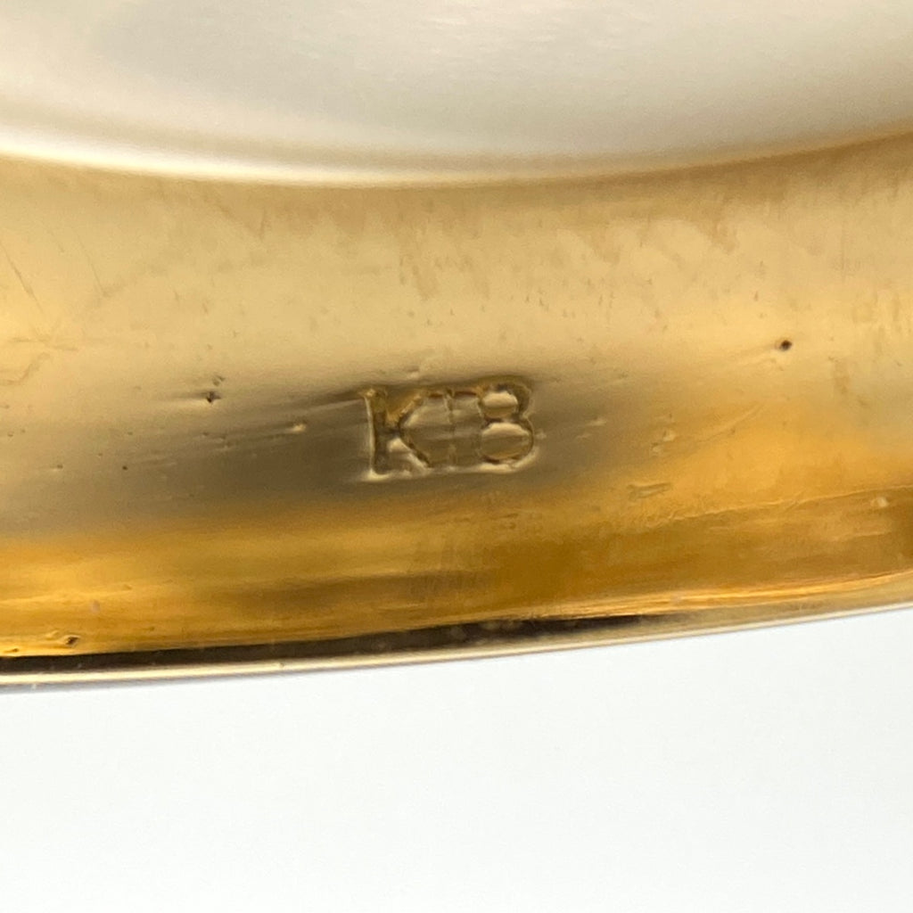 ハートモチーフ リング YG イエローゴールド 指輪 メレダイヤ リング 10号 K18 ダイヤモンド レディース 【中古】