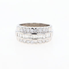 メレダイヤ デザインリング プラチナ 指輪 リング 9号 Pt900 ダイヤモンド レディース 【中古】nbjwl