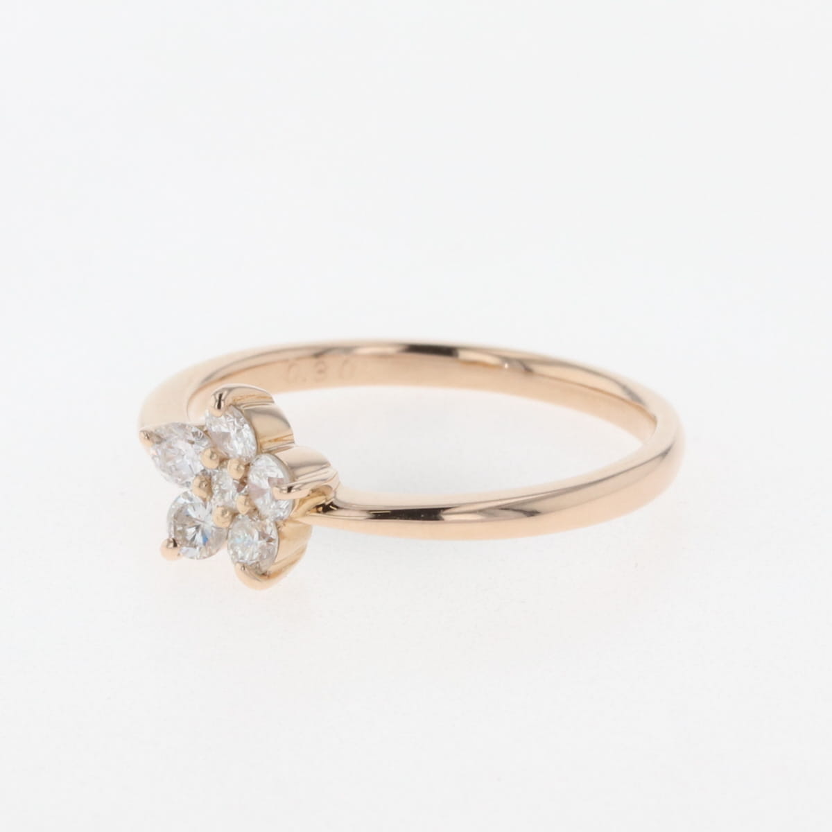 フラワーモチーフ H&Cダイヤモンドリング D 0.70ct K18WG