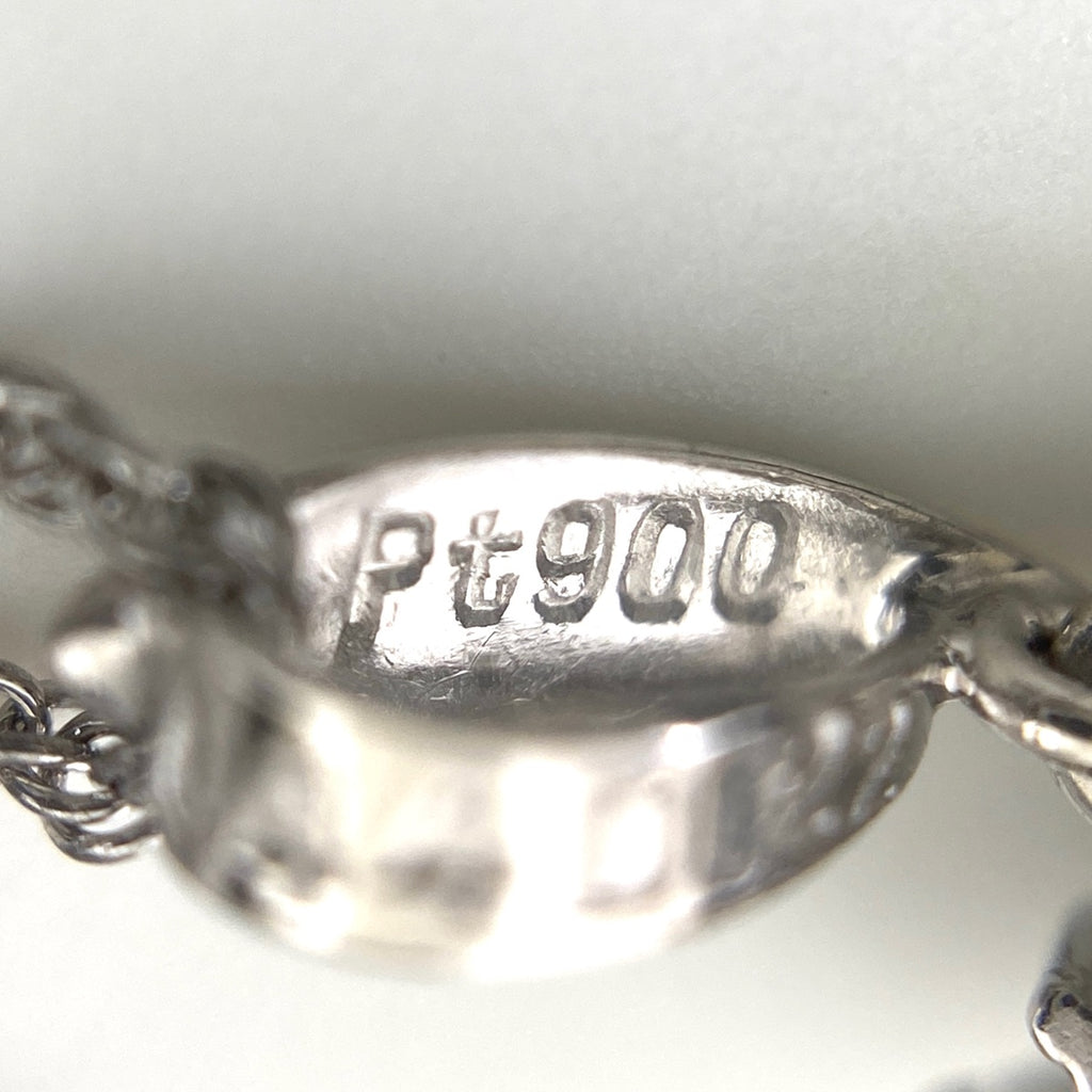 エメラルド デザインネックレス プラチナ ペンダント メレダイヤ ダイヤモンド ネックレス Pt900 Pt850 エメラルド レディース 【中古】nbjwl