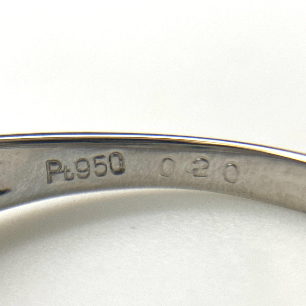 エメラルド デザインリング プラチナ メレダイヤ 指輪 リング 12.5号 Pt950 エメラルド ダイヤモンド レディース 【中古】nbjwl