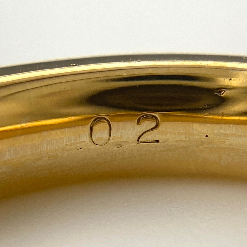 ダイヤモンド デザインリング YG イエローゴールド 指輪 リング 12号 K18 ダイヤモンド レディース 【中古】nbjwl