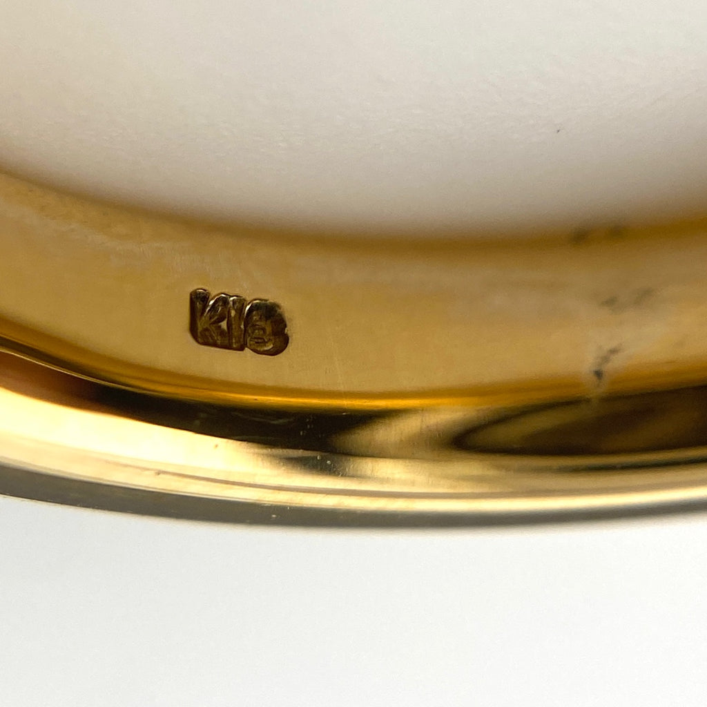 ダイヤモンド デザインリング YG イエローゴールド 指輪 リング 12号 K18 ダイヤモンド レディース 【中古】nbjwl