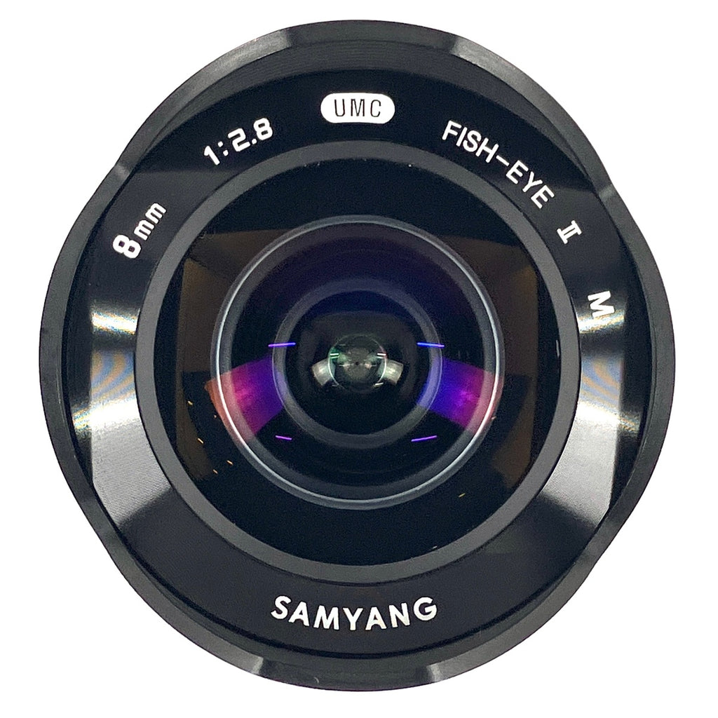 サムヤン SAMYANG 8mm F2.8 UMC Fish-eye II (EF-Mマウント）ブラック 一眼カメラ用レンズ（マニュアルフォーカス） 【中古】