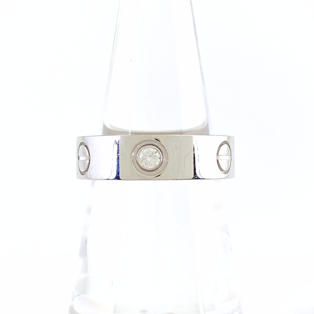 カルティエ ラブ リング ハーフダイヤ 指輪 メレダイヤ リング 13号 750 ダイヤモンド レディース 【中古】brjwl