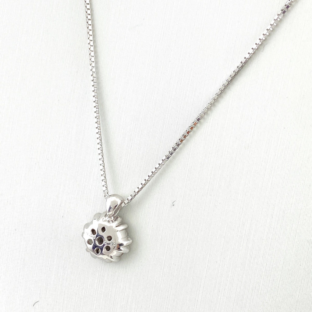 メレダイヤ デザインネックレス WG ホワイトゴールド ペンダント ネックレス K18 WG ダイヤモンド レディース 【中古】nbjwl