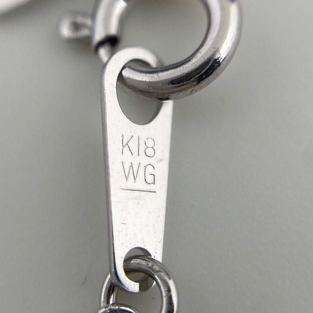 メレダイヤ デザインネックレス WG ホワイトゴールド ペンダント ネックレス K18 WG ダイヤモンド レディース 【中古】nbjwl