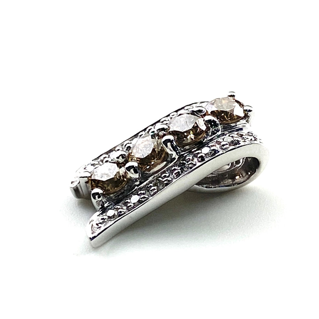 メレダイヤ デザインペンダントトップ WG ホワイトゴールド ペンダントトップ K18 WG ダイヤモンド レディース 【中古】nbjwl