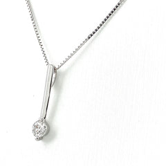 メレダイヤ デザインネックレス WG ホワイトゴールド ペンダント ネックレス K18 WG ダイヤモンド レディース 【中古】nbjwl