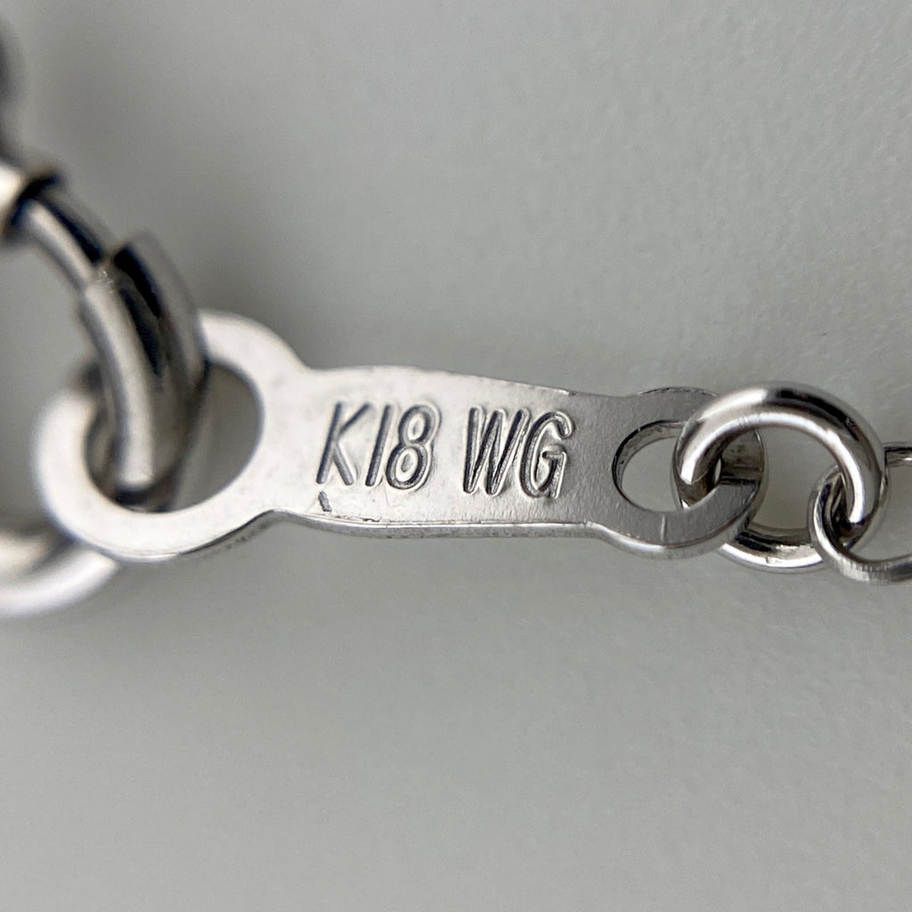 メレダイヤ デザインネックレス WG ホワイトゴールド ペンダント ネックレス K18 WG ダイヤモンド レディース 【中古】nbjwl