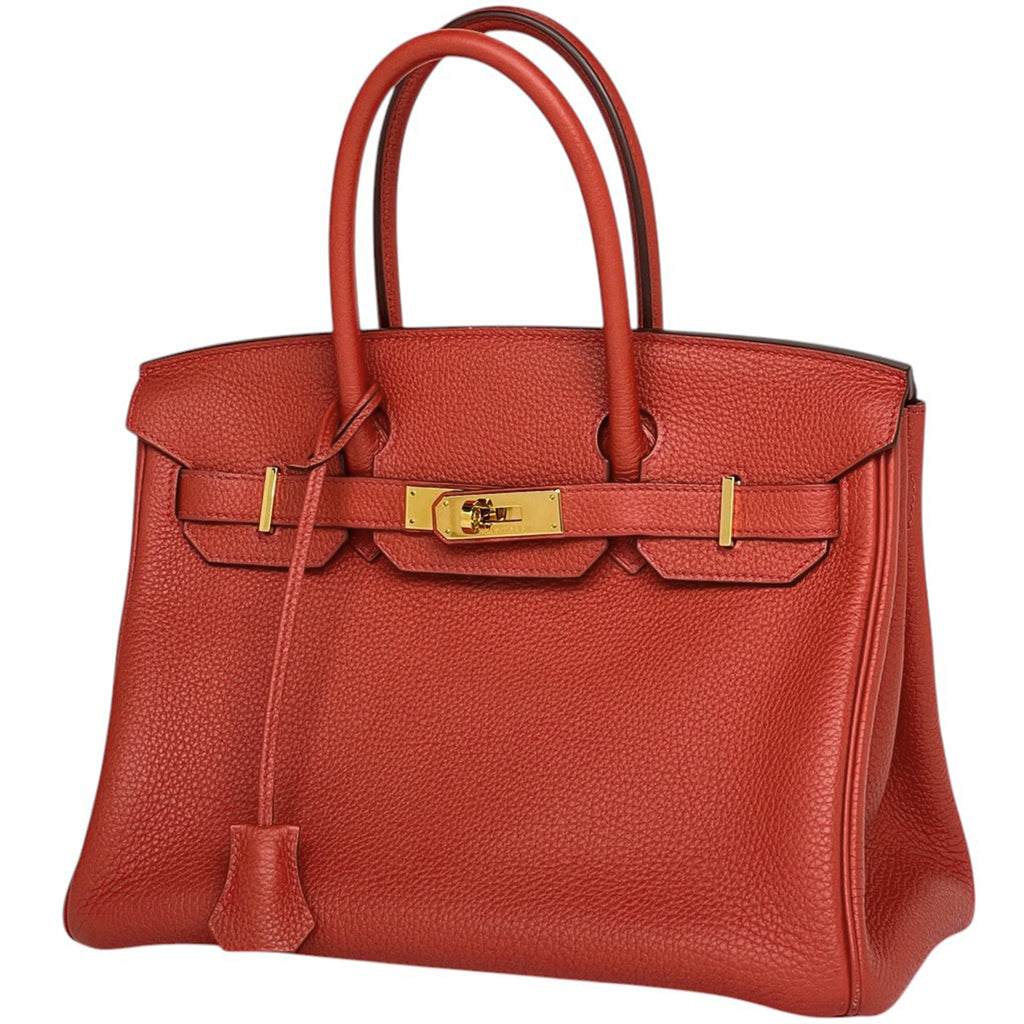 【在庫一掃】 エルメス バーキン 30 ハンドバッグ トリヨンクレマンス ヴァーミリオン □P レディース 【中古】 brbag