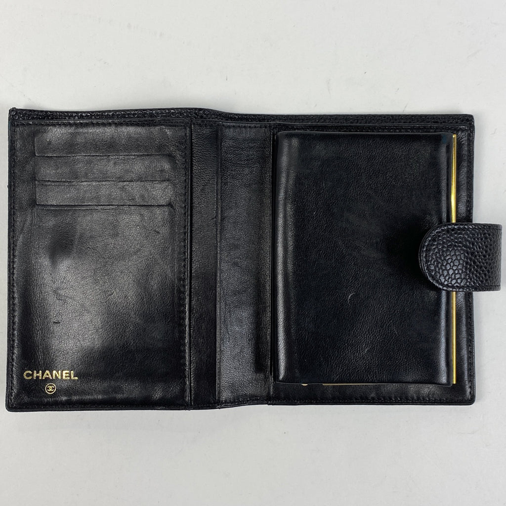 CHANEL シャネル ジッピーウォレット ブラック 3つ折り財布