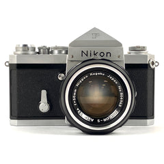 ニコン Nikon F アイレベル シルバー + NIKKOR-S Auto 50mm F1.4［ジャンク品］ フィルム マニュアルフォーカス 一眼レフカメラ 【中古】