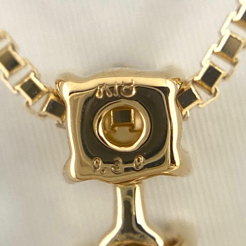 メレダイヤ デザインネックレス YG イエローゴールド ペンダント ネックレス K18 ダイヤモンド レディース 【中古】nbjwl