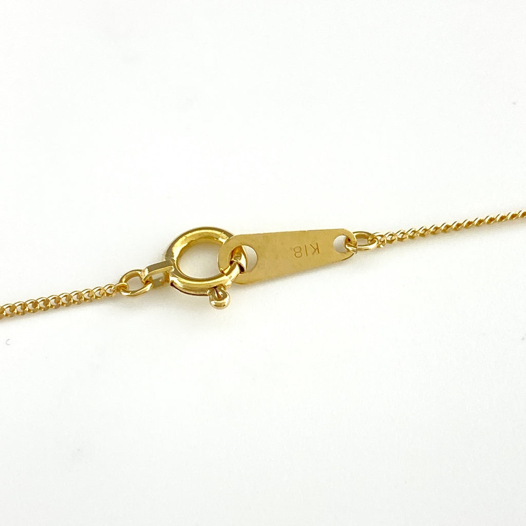 メレダイヤ デザインネックレス YG イエローゴールド ペンダント ネックレス K18 ダイヤモンド レディース 【中古】nbjwl