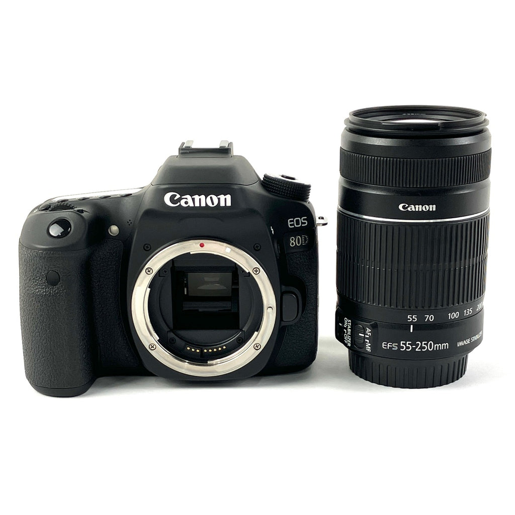 キヤノン Canon EOS 80D ＋ EF-S 55-250mm F4-5.6 IS II デジタル 一眼レフカメラ 【中古】