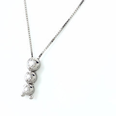 タサキ メレダイヤ デザインネックレス WG ホワイトゴールド ペンダント ネックレス K18 WG ダイヤモンド レディース 【中古】brjwl