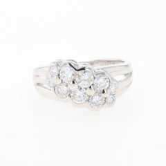 メレダイヤ デザインリング プラチナ 指輪 リング 11.5号 Pt900 ダイヤモンド レディース 【中古】nbjwl