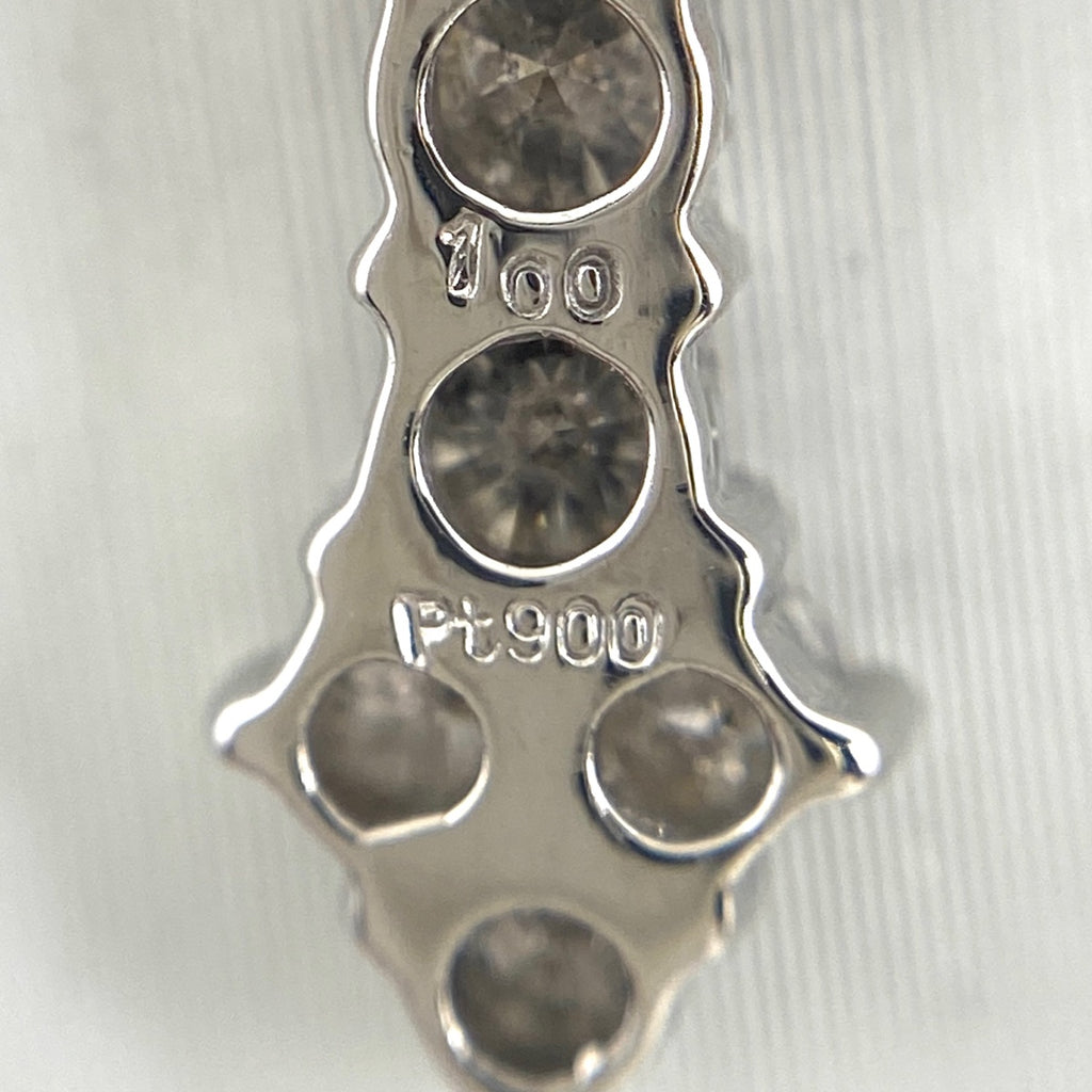 クロスモチーフ デザインネックレス WG ホワイトゴールド ペンダント 十字架 ネックレス K18 WG Pt900 レディース 【中古】nbjwl