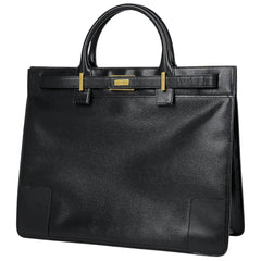 グッチ ロゴ ビジネスバッグ ハンドバッグ ブリーフケース ビジネスバッグ レザー ブラック メンズ 【中古】brbag