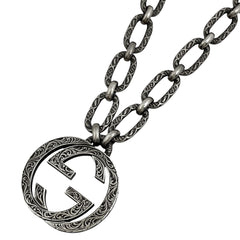 グッチ インターロッキングG ネックレス チェーン ネックレス シルバーメッキ シルバー レディース 【中古】  bracc
 ラッピング可