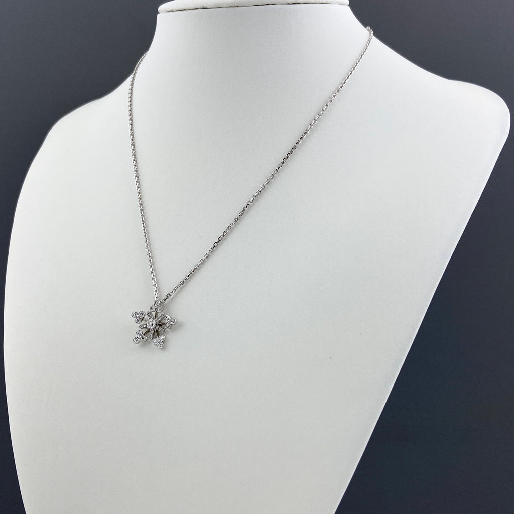 ヴァンクリーフ＆アーペル フロコンネックレス WG ホワイトゴールド ネックレス 750 ダイヤモンド レディース 【中古】brjwl
