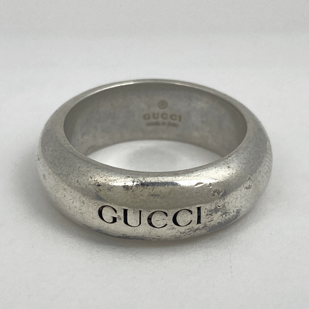 グッチ ロゴ リング 指輪 リング 8.5 シルバー925 シルバー レディース 【中古】 bracc