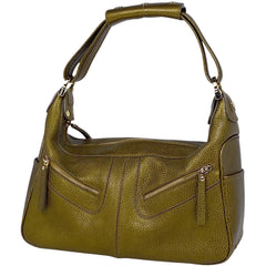 【最終値引き】 トッズ ロゴ ハンドバッグ メタリック ハンドバッグ レザー ブラウン レディース 【中古】 brbag