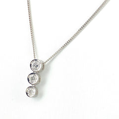 メレダイヤ デザインネックレス プラチナ ペンダント ネックレス Pt850 ダイヤモンド レディース 【中古】nbjwl