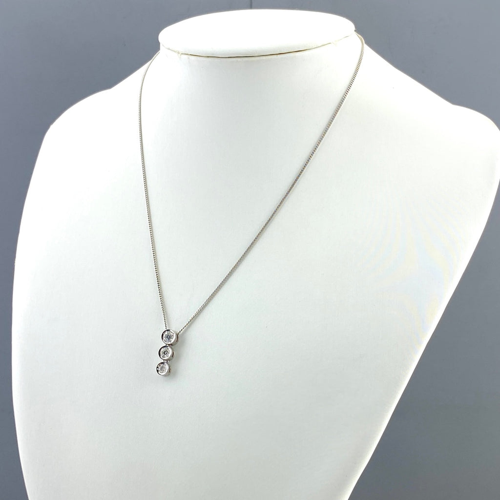 メレダイヤ デザインネックレス プラチナ ペンダント ネックレス Pt850 ダイヤモンド レディース 【中古】nbjwl