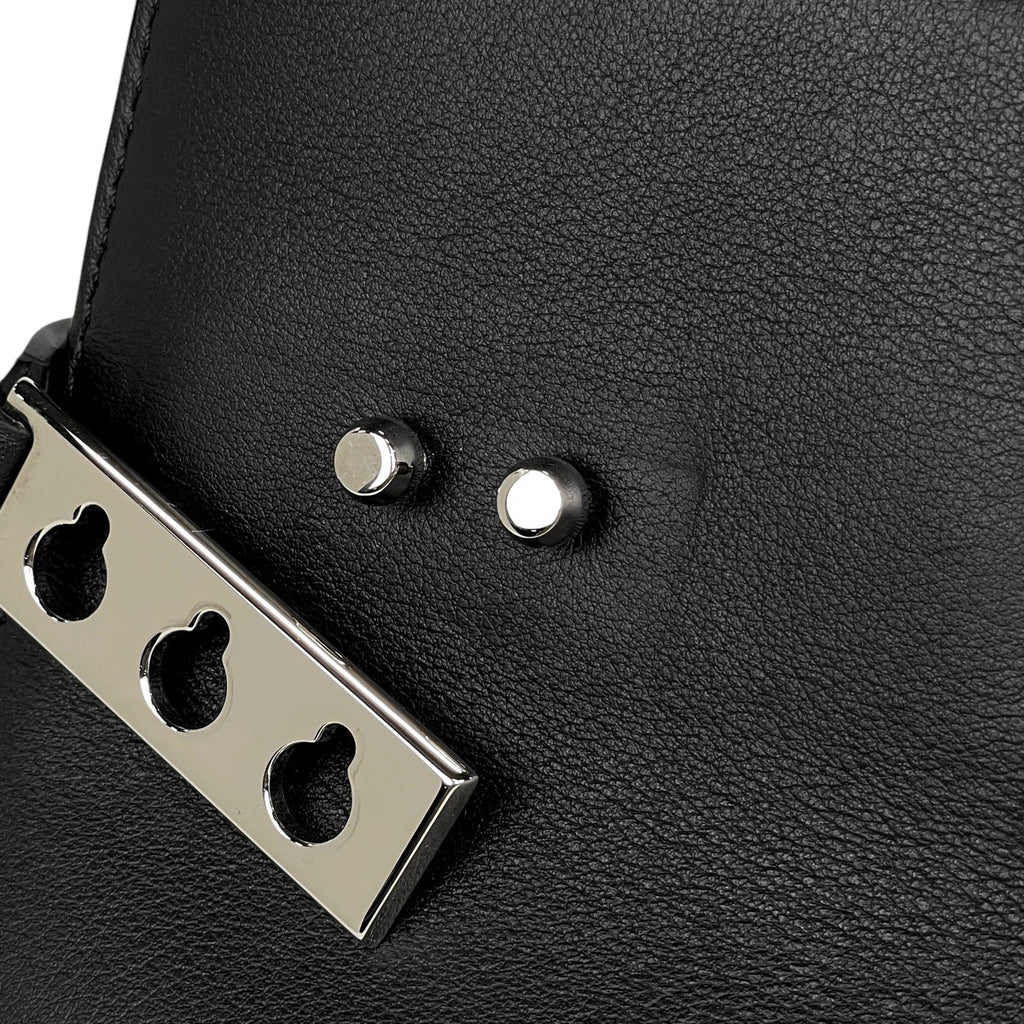 デルヴォー タンペート ハンドバッグ 2WAY ショルダーバッグ ハンドバッグ レザー ブラック レディース 【中古】