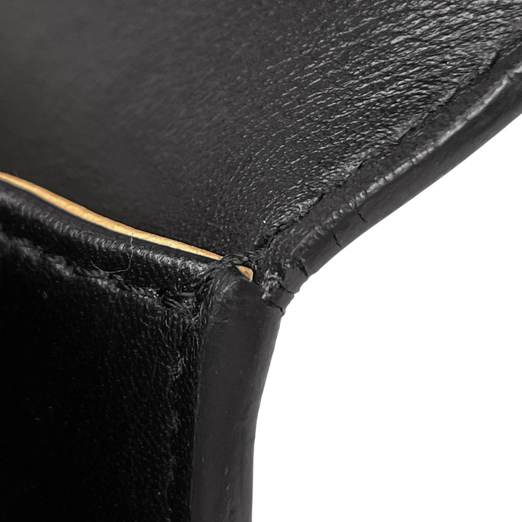デルヴォー タンペート ハンドバッグ 2WAY ショルダーバッグ ハンドバッグ レザー ブラック レディース 【中古】