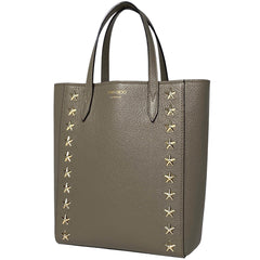 ジミーチュウ ロゴ ハンドバッグ 2WAY ショルダーバッグ スタースタッズ ハンドバッグ レザー ベージュ レディース 【中古】