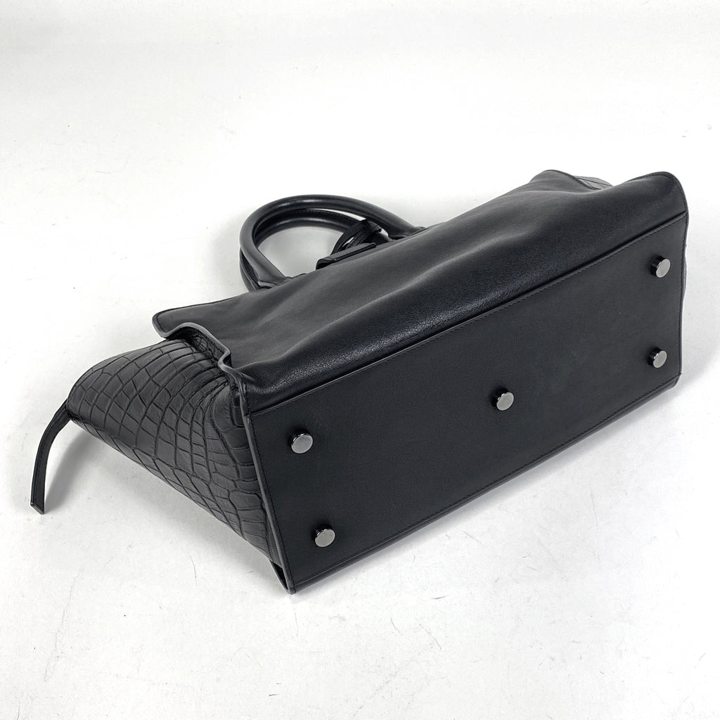 サンローラン ダウンタウン カバス 2WAY ショルダーバッグ ハンドバッグ レザー ブラック 436832 レディース 【中古】