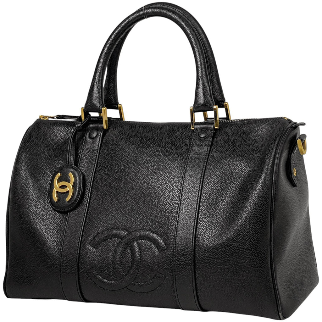 シャネル ココマーク ハンドバッグ ボストンバッグ ハンドバッグ レザー ブラック レディース 【中古】brbag