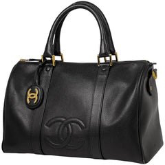 シャネル ココマーク ハンドバッグ ボストンバッグ ハンドバッグ レザー ブラック レディース 【中古】brbag