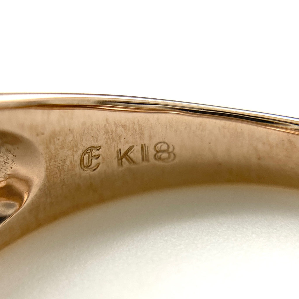 メレダイヤ デザインリング PG ピンクゴールド 指輪 リング 12号 K18 PG ダイヤモンド レディース 【中古】nbjwl