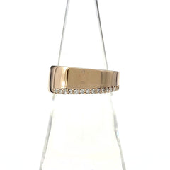 メレダイヤ デザインリング PG ピンクゴールド 指輪 リング 12号 K18 PG ダイヤモンド レディース 【中古】nbjwl