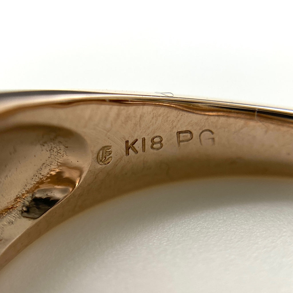 メレダイヤ デザインリング PG ピンクゴールド 指輪 リング 12号 K18 PG ダイヤモンド レディース 【中古】nbjwl