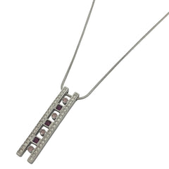 【在庫一掃】 スワロフスキー クリスタル デザイン ネックレス ラインストーン ネックレス メタル シルバー レディース 【中古】 bracc