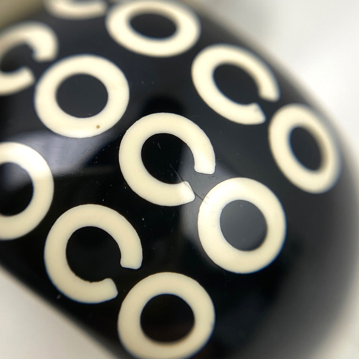♡希少♡CHANEL ココマーク COCO プラスチックリング ブラック バイセル公式】シャネル ロゴ リング ココマーク COCO リング