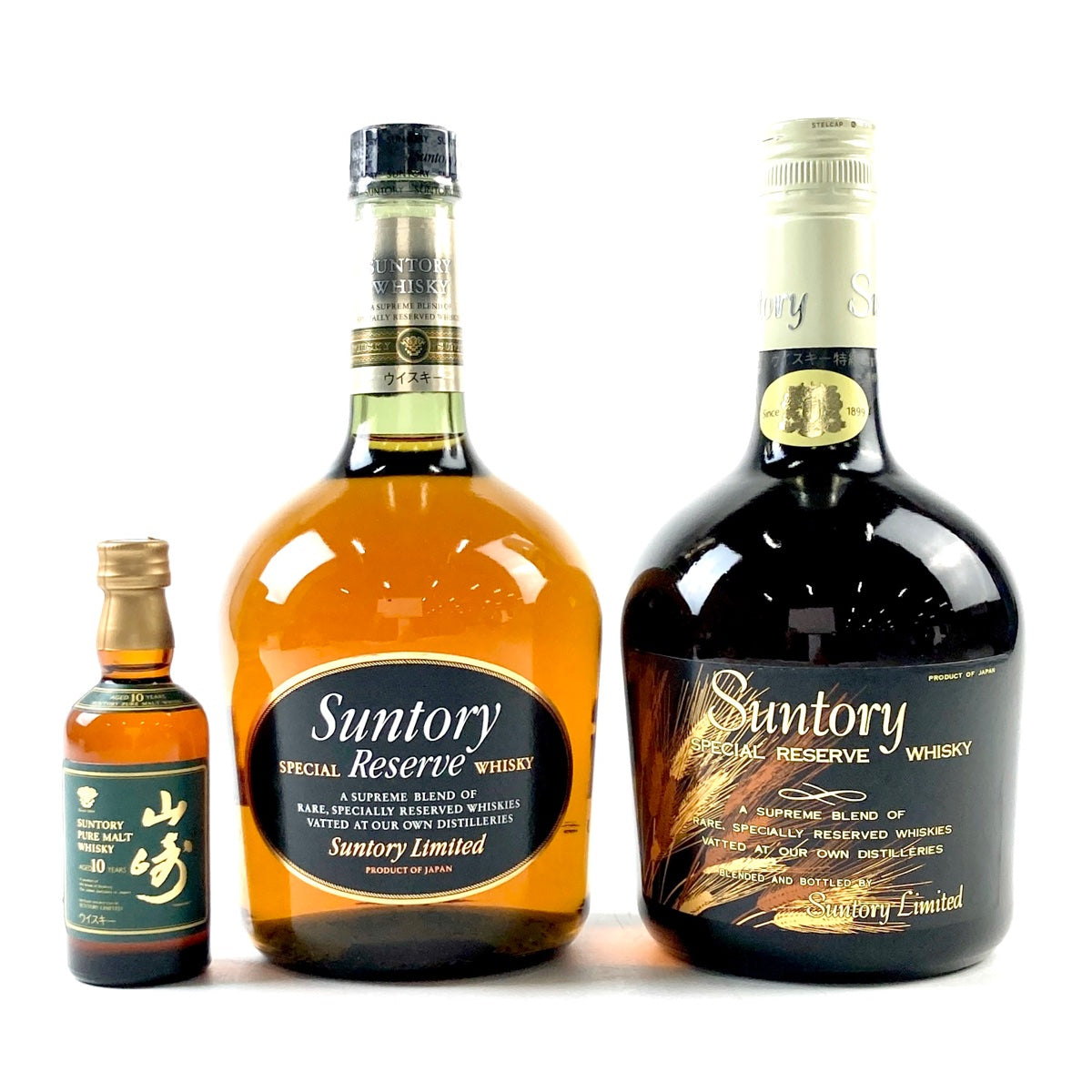 バイセル公式】【東京都内限定お届け】 3本 サントリー SUNTORY 山崎 10年 ピュアモルト グリーンラベル スペシャルリザーブ 750ml  ウイスキー セット 【古酒】 - バイセルブランシェ