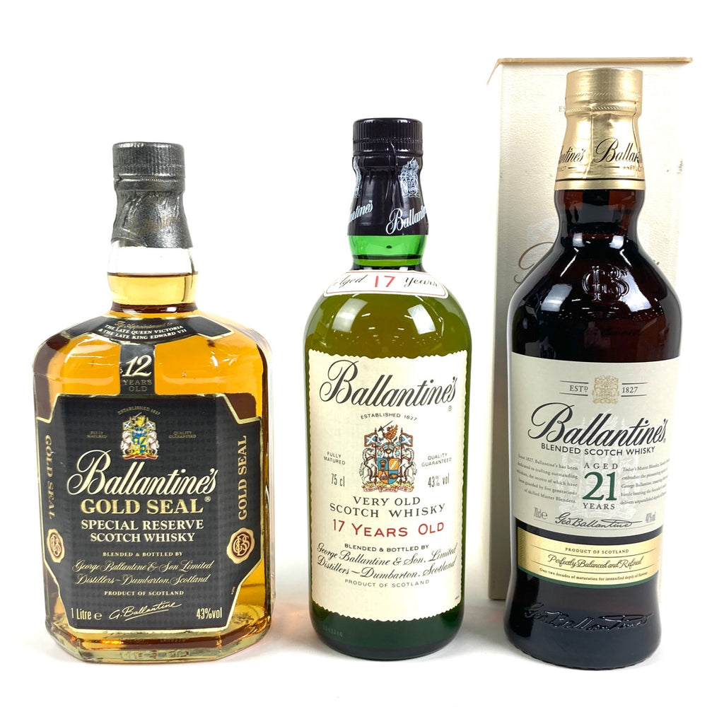 バランタイン Ballantines 12年 ゴールドシール 17年 21年 スコッチ 700ml ウイスキー セット 【古酒】