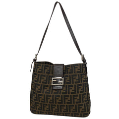 【在庫一掃】 フェンディ ズッカ柄 ショルダーバッグ ワンショルダー ショルダーバッグ キャンバス ブラウン 26727 レディース 【中古】 brbag