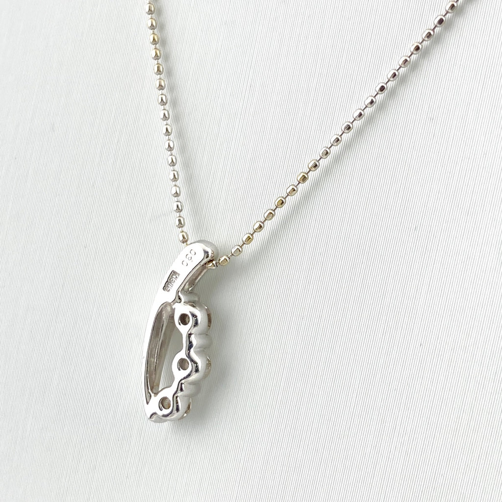 メレダイヤ デザインネックレス WG ホワイトゴールド ペンダント ネックレス K18 WG ダイヤモンド レディース 【中古】nbjwl