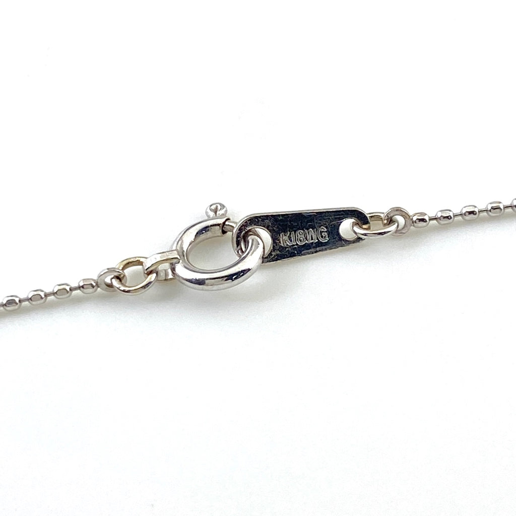 メレダイヤ デザインネックレス WG ホワイトゴールド ペンダント ネックレス K18 WG ダイヤモンド レディース 【中古】nbjwl