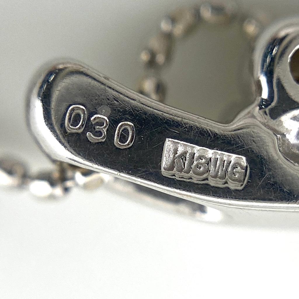 メレダイヤ デザインネックレス WG ホワイトゴールド ペンダント ネックレス K18 WG ダイヤモンド レディース 【中古】nbjwl