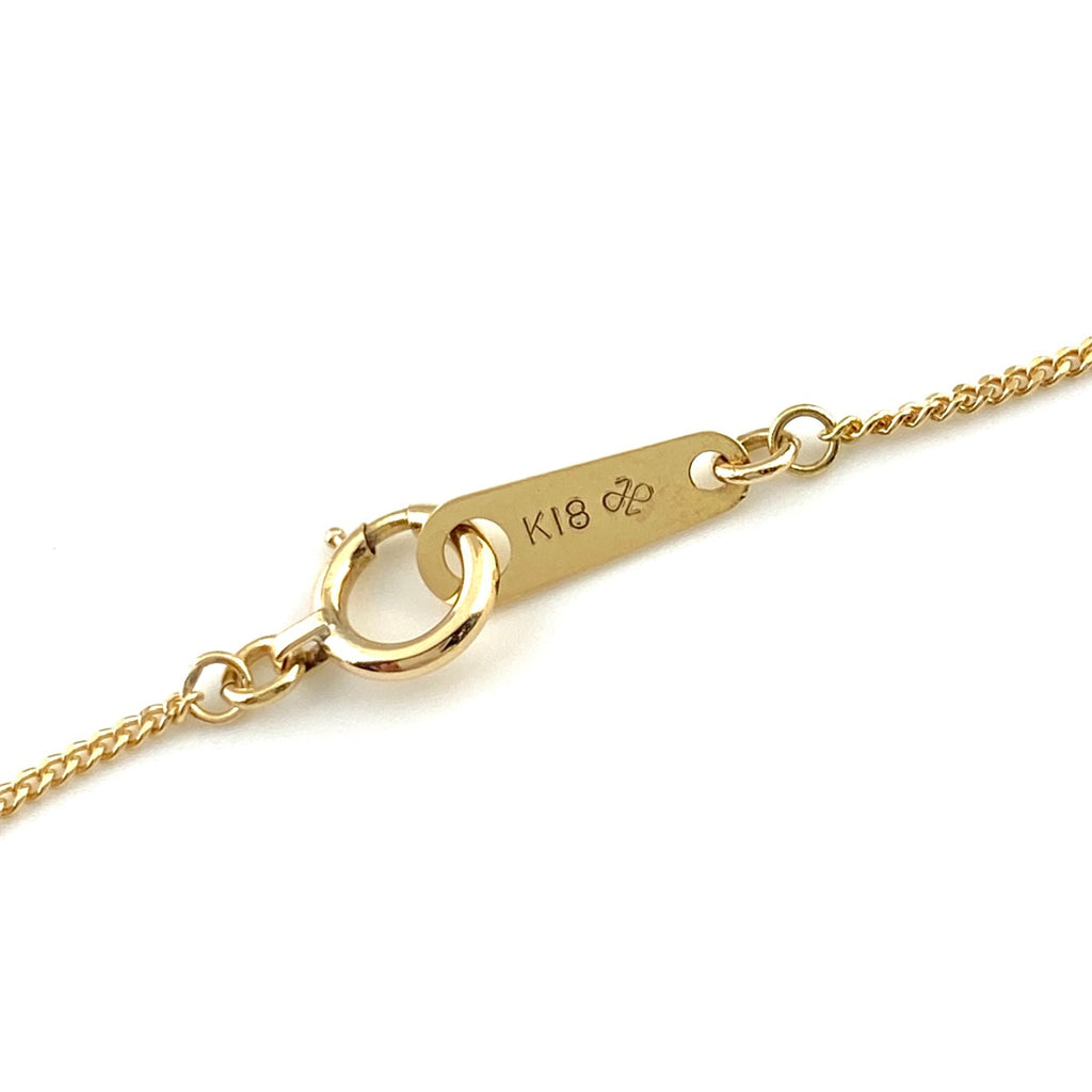メレダイヤ デザインネックレス YG イエローゴールド ペンダント ネックレス K18 ダイヤモンド レディース 【中古】nbjwl